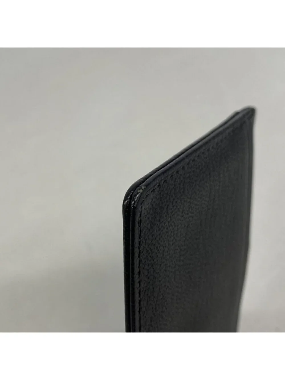 Chanel Card Case Leather Black Gold